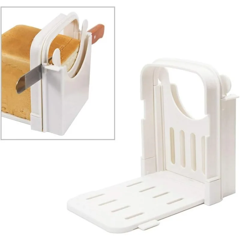

Регулируемая направляющая для нарезки тостов/нарезки домашнего хлеба, пластиковая хлеборезка для нарезки хлеба, складные кухонные гаджеты