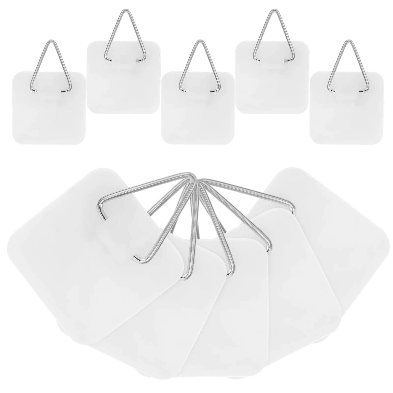 

10 Pcs Wall Hangers Adhesive Hooks for Picture Frame Plate Display Home Decor Bathroom Kitchen Closet Storage Without Nail