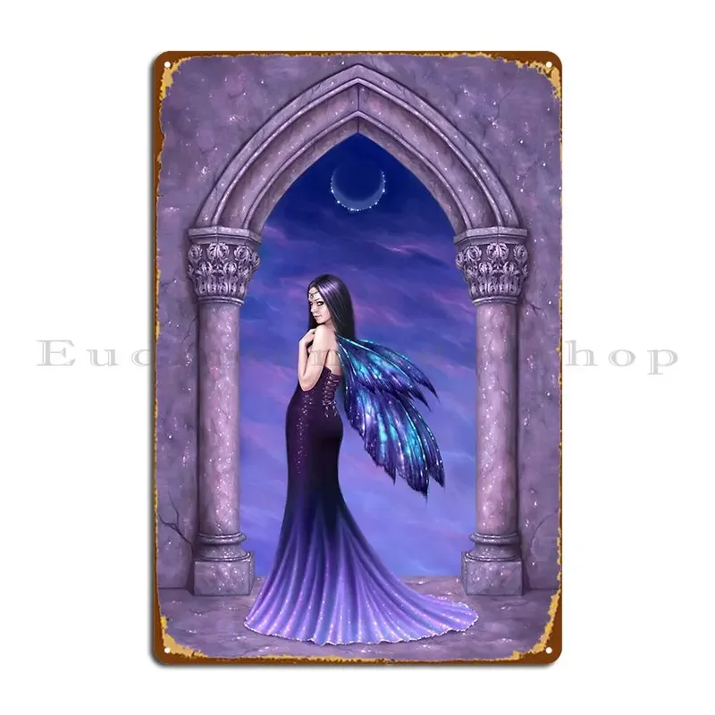 Mystique Galaxy Wing Fairy Metal Signs Funny Print Create Rusty Wall Mural Tin Sign Poster