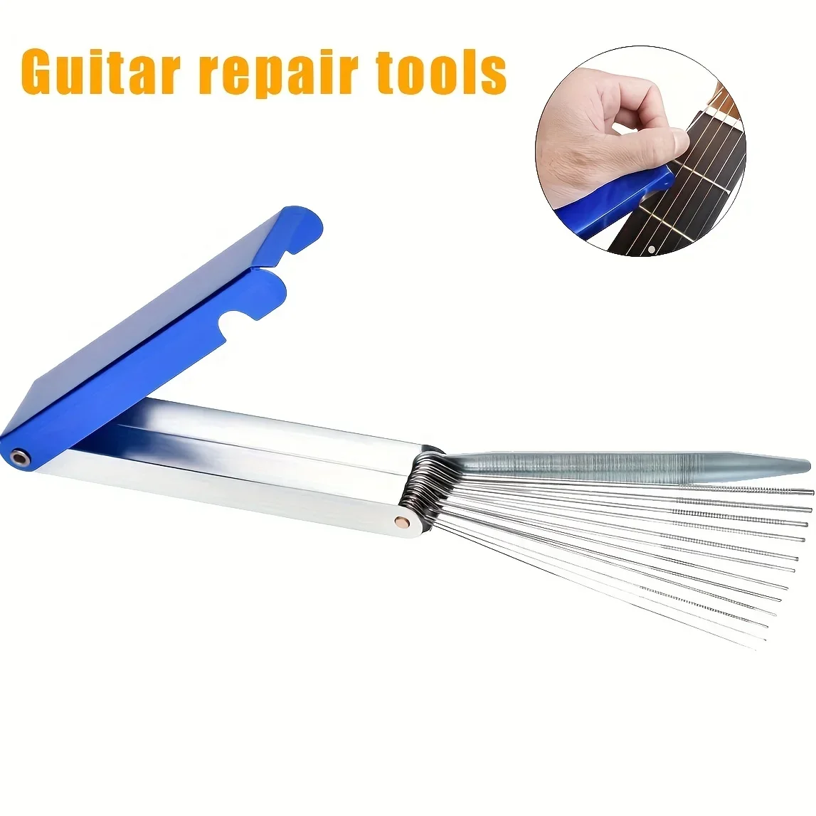 Guitar Nut Slotting File Set - DIY Repair Tool Kit with Steel Saw Rods