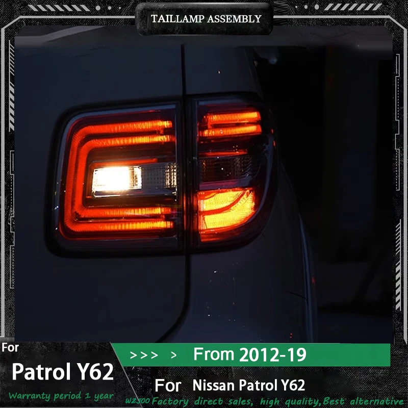 

Стайлинг автомобиля для NISSAN Patrol Y62 2012 2013 2014 2015 2016 2017-2019 задние фонари с динамическим указателем поворота DRL задний фонарь