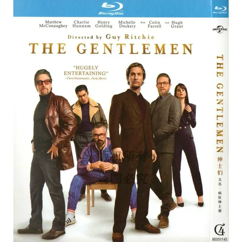 

Blu-ray American Action Movies Gentlemen High Definition 1080P 1BD Disc Non-DVD Disc