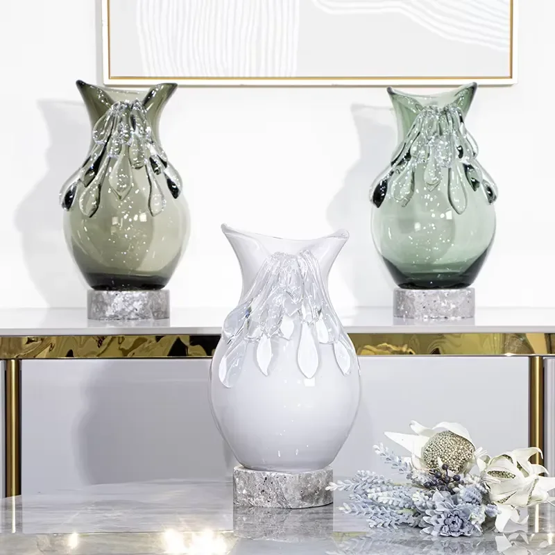 Large Quantity Available Droplet Pattern Glaze Vases Decor Ornaments for Villa Entrance Tabletop Vessels Project
