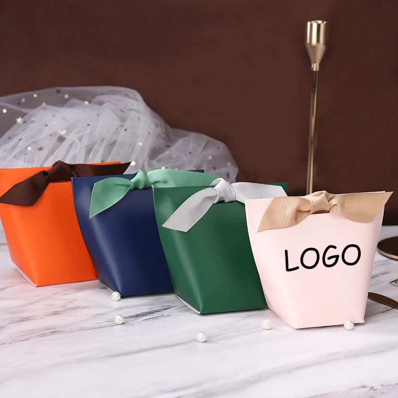 

20pcs Custom Logo Paper Gift Box with Window Handmade Soap Box Jewelry Cookies Gift Candy Box Wedding Gift Box Party Decoration