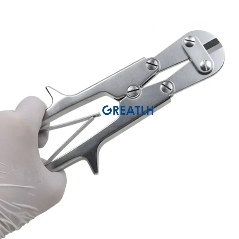 GREATLH Kirschner Wire Scissors Kirschner Wire Cutter Stainless Pin Cutter Veterinary Instruments Orthopedics pet