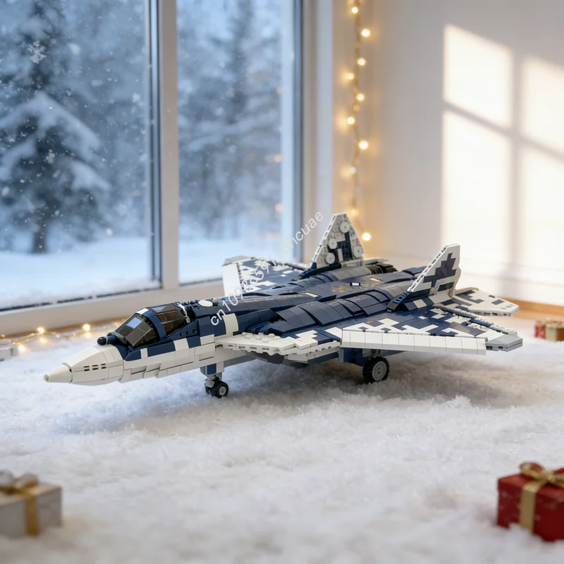 ตัวต่อ MOC Creator Expert Sukhoi SU Felon 1 จำนวน 1939 ชิ้น ขนาด 1/5 ของเล่นตัวต่อแบบประกอบเอง ไอเดียของขวัญคริสต์มาส