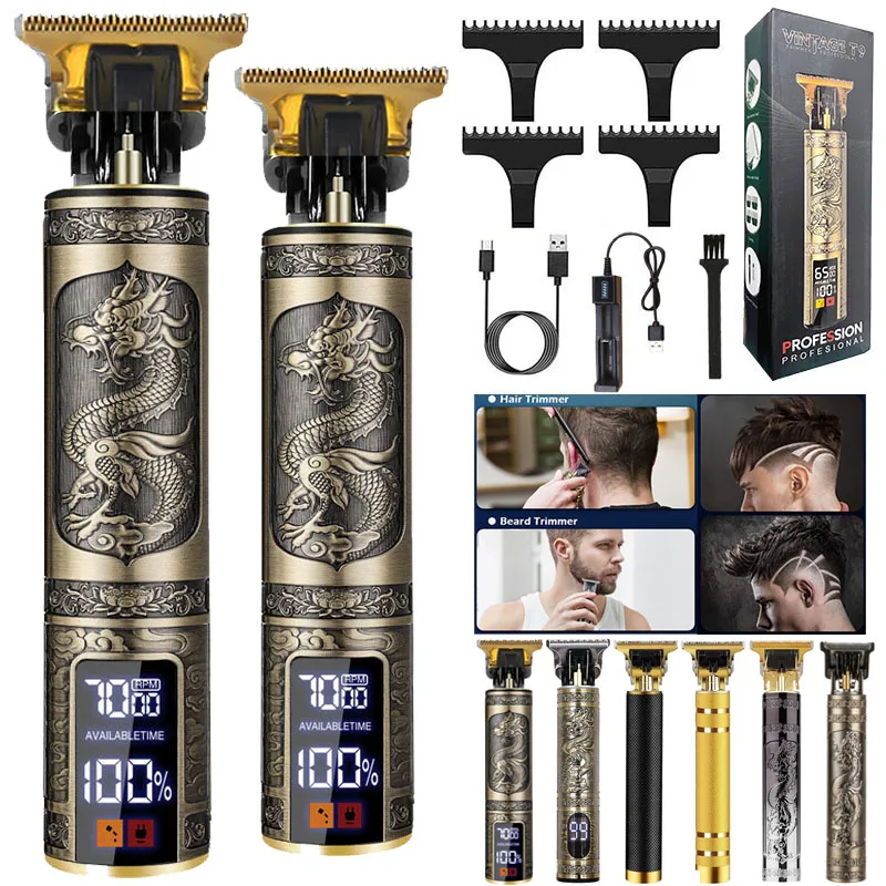 

Low Price Dragon Display Cordless Women Men Beard Body Barber Shop Professional Electric Hair Clipper Trimmer Cut Cutter Machine