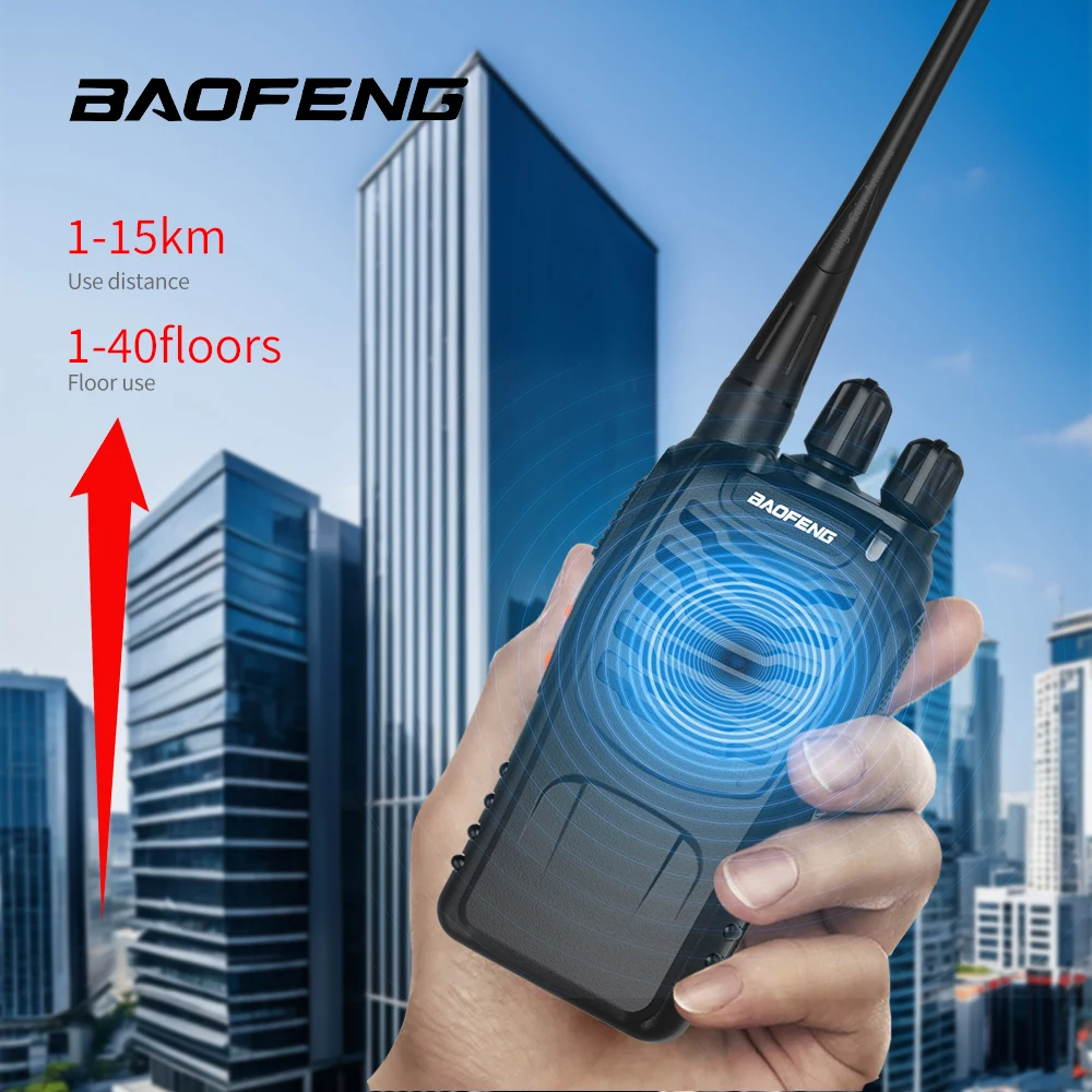6 حزمة Baofeng 888S ترقية طويلة المدى UHF 430-440MHz راديو لاسلكي ثنائي الاتجاه 16CH جهاز إرسال واستقبال لاسلكي محمول باليد