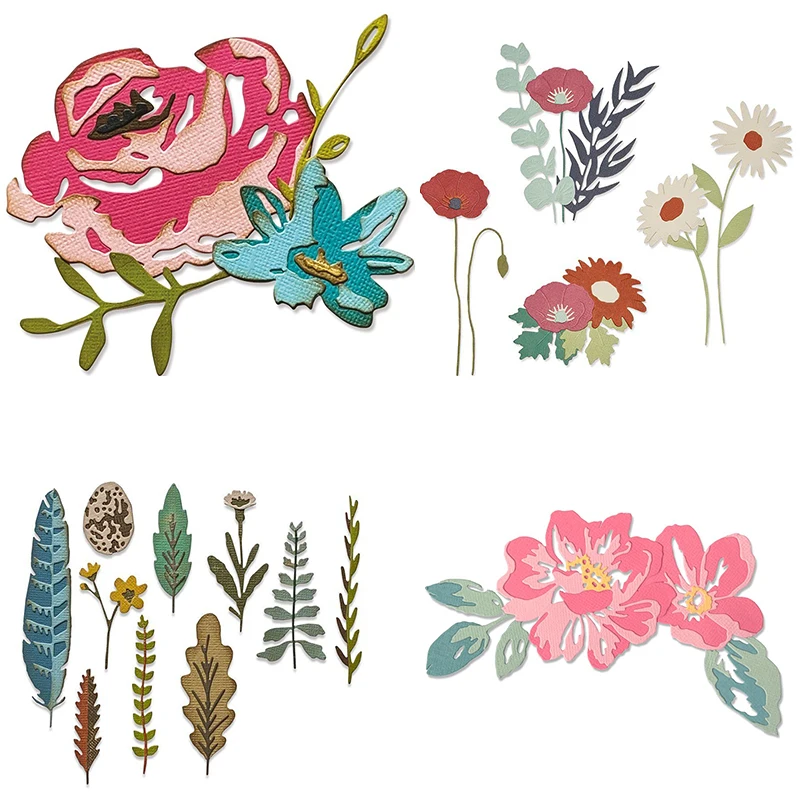 Plant Metal Cutting Dies is Suitable For Christmas DIY Album Scrapbook 3D Greeting Card Decoration Creative Flower Leaf 2022 New