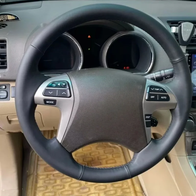 Car Steering Wheel Weaving Microfiber Leather For Toyota 6th generation Camry Highlander 2006-2013 Steering Wheel Cover