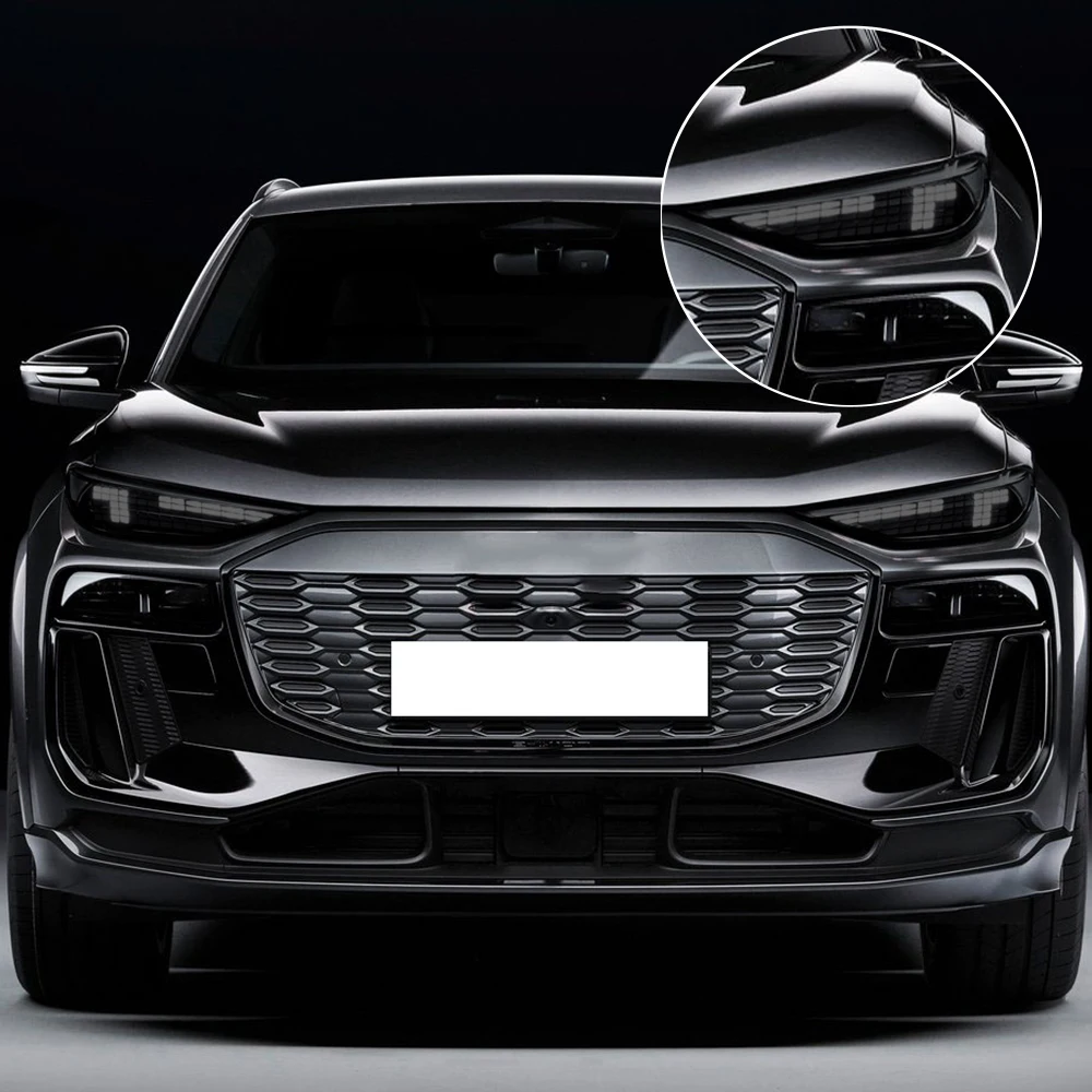 Película Protectora de TPU PPF para Faros Delanteros de Audi e-tron Q8 Q6 Q7 RS e-tron E-tron GT, Color Negro Ahumado, Precortada, Antiarañazos, Vinilo