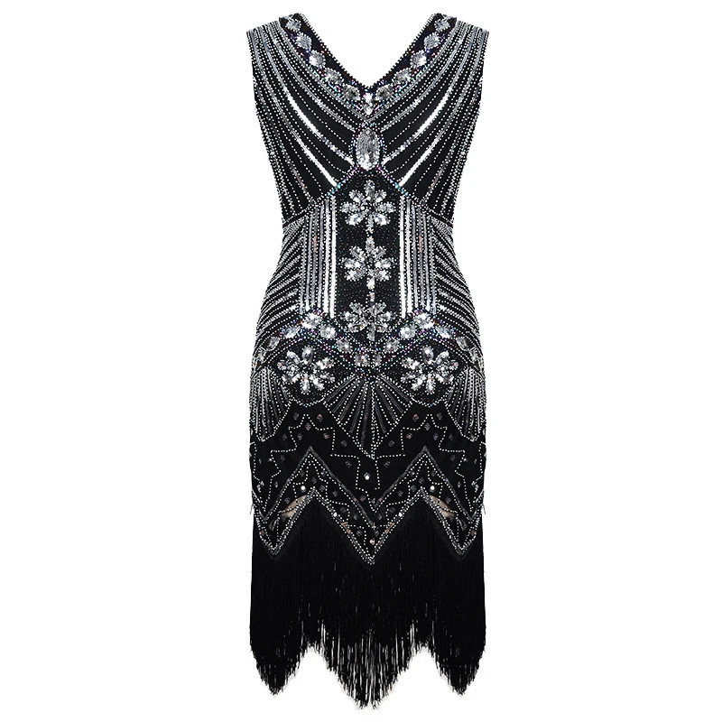 Vintage Luxury Prom Cocktail Dresses for Women V-Neck Beads Sequined Sleeveless Mermaid Party Elegantes Para Mujer Vestidos 2023