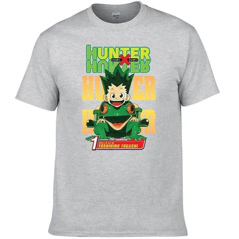 Anime Hunter X Hunter Anime T-shirt 2024 Summer New Cotton T-shirt Casual Harajuku Street Apparel Casual Short Sleeve Top F128