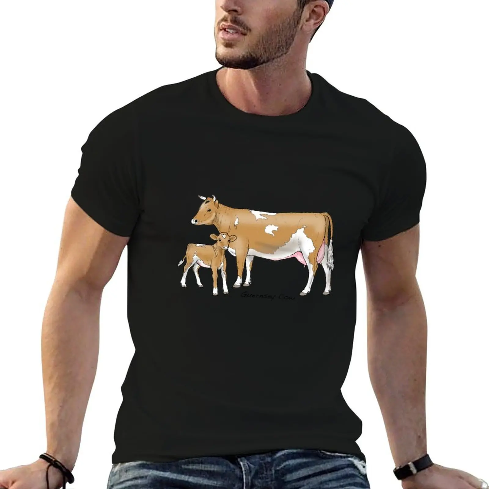 

Guernsey Cow T-Shirt funny t shirts man t shirts for man graphic vintage T-Shirt