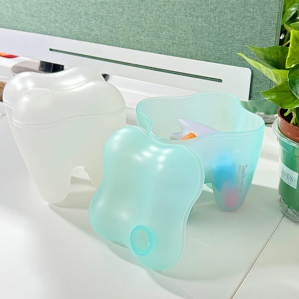Dental Storage Box Dentist Clinic Plastic Cute Tooth Shape Desktop Small Items Storage Case Dentistry Sundry Container Organizer