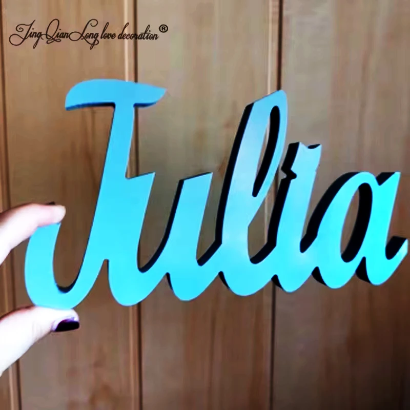 

Custom name freestanding sign for table Personalized name for desk nursery shelf sign