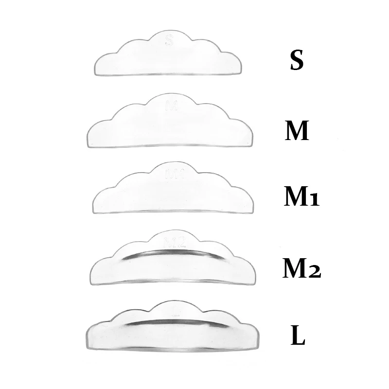 5Pairs Silicone Eyelash Perm Pad Transparent Self-Adhesive Lifting 3D Eyelash Curler Clear Makeup Tool for Lashes Rods