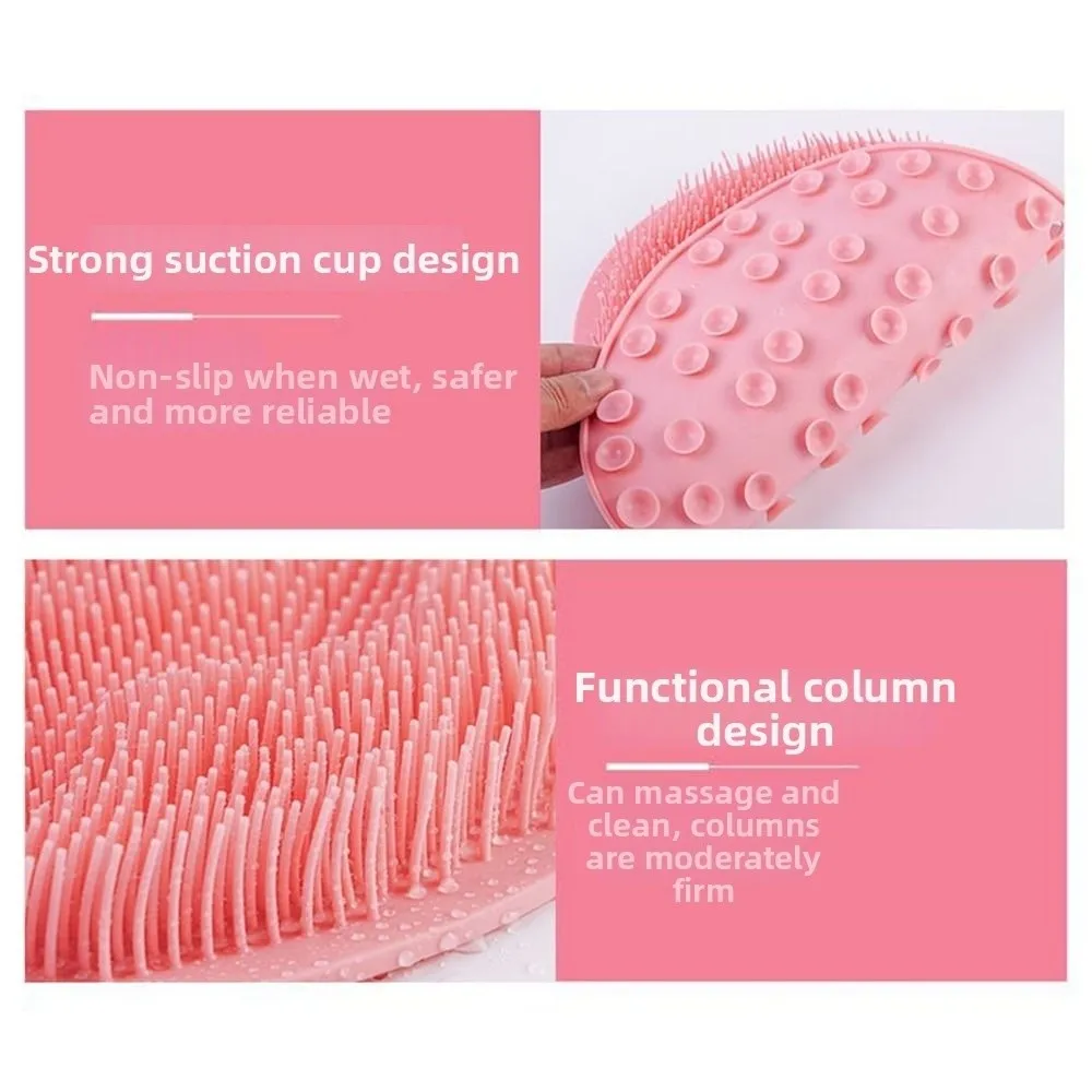 

Reusable Shower Feet Cleaner Suction Cup Anti-Slip Exfoliating Foot Brush Blood Circulation Remove Dead Skin Foot Massage Pad