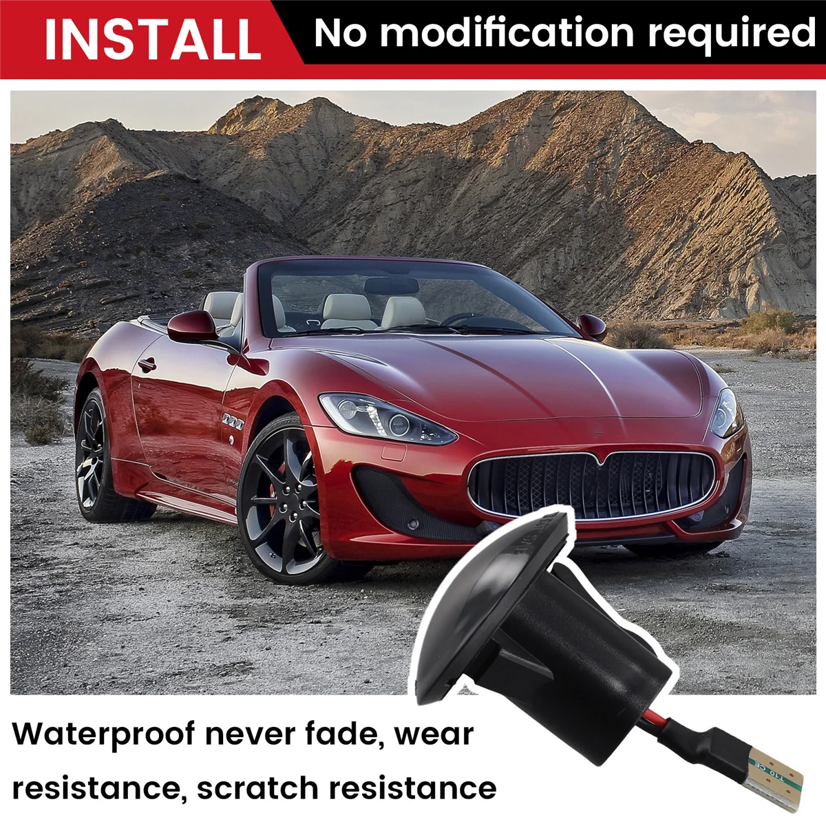 Индикатор крыла автомобиля, динамический боковой габаритный фонарь для Fiat 500, Maserati GranCabrio Lancia Lybra, указатели поворота