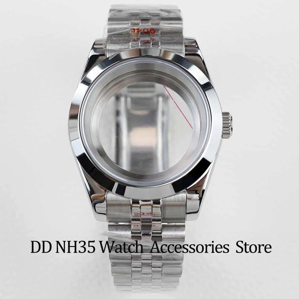 NH35 watch case 36/39mm Jubilee bracelet sapphire glass waterproof for NH35 NH36 movement 28.5mm Dial Stainless steel 20mm Strap