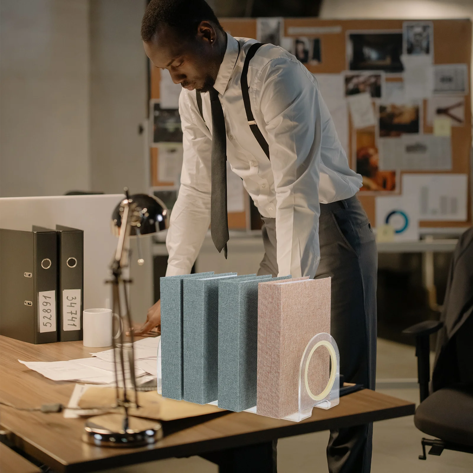 Desktop Buch Lagerung Rack Transparent Buch Halter Multifunktions Datei Organizer Büro Dokument Lagerung Desktop-Organizer