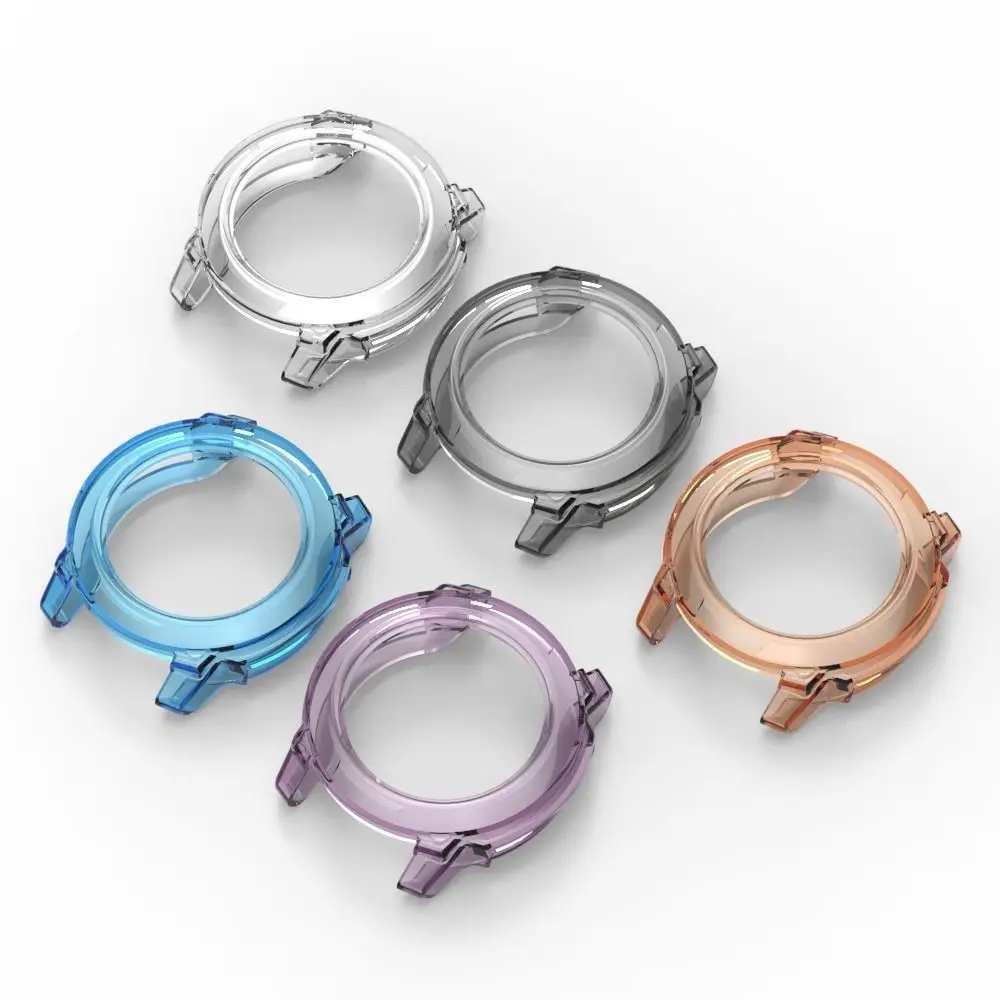 TPU 보호 케이스 Garmin Instinct 3 45/50mm 스마트 시계 용 투명 충격 방지 시계 커버 보호대 소프트 에지 쉘 프레임