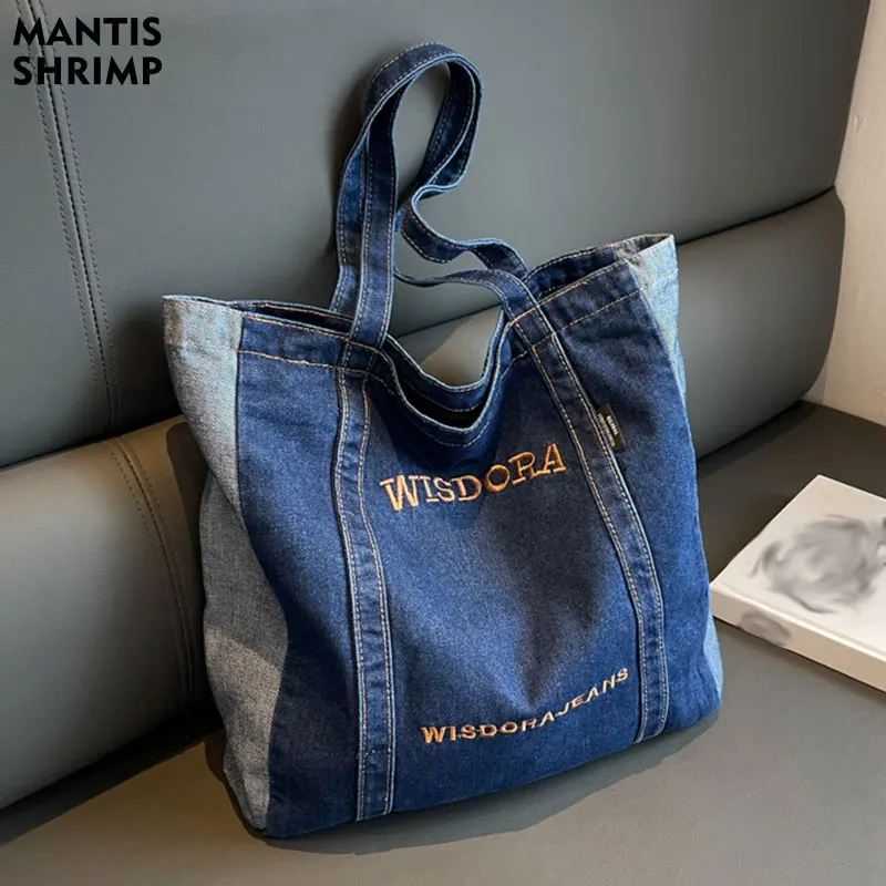 

Women's Bag High Quality Denim Ladies Tote Bag Classic Female Pack Simple Shoulder Bags for Women Casual Handbag Large Capacity