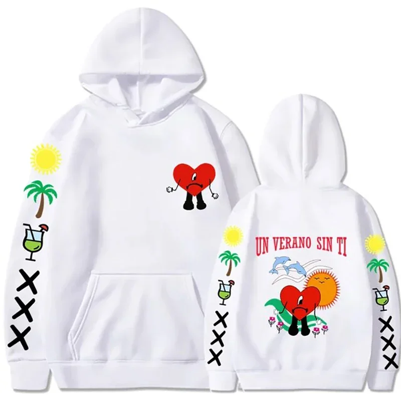 Funny bad Bunny Hoodies Un vero Sin Ti pressure men, women Streetwear Hoodie cappuccine, wearing a Unisex driver on a car accide