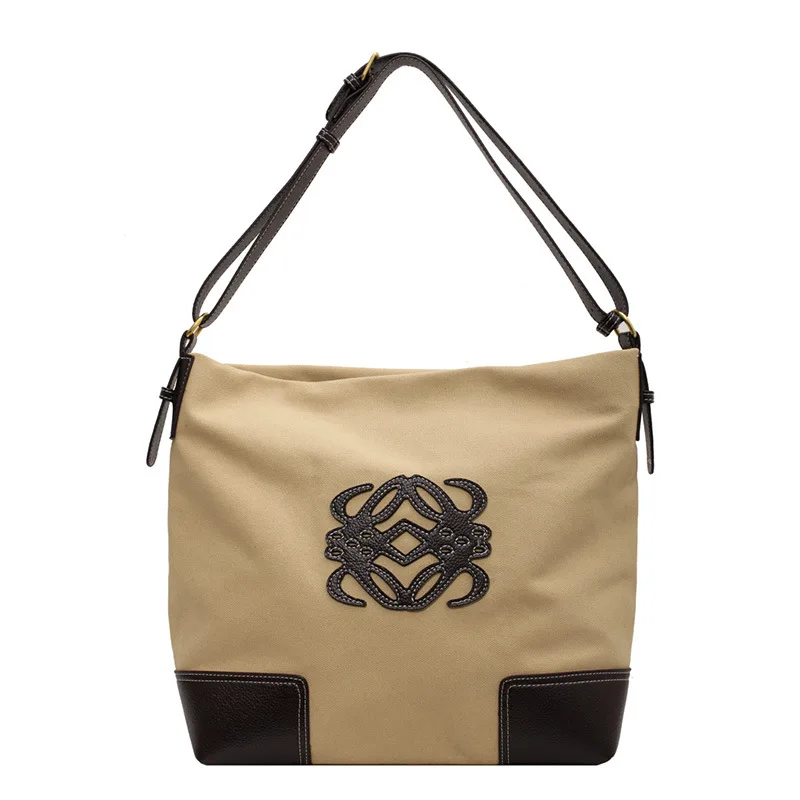 

2025 New! Large - Capacity Fashionable Canvas Bucket Bag for Women - Stylish, Versatile, and Casual - Shoulder &Crossbody Design
