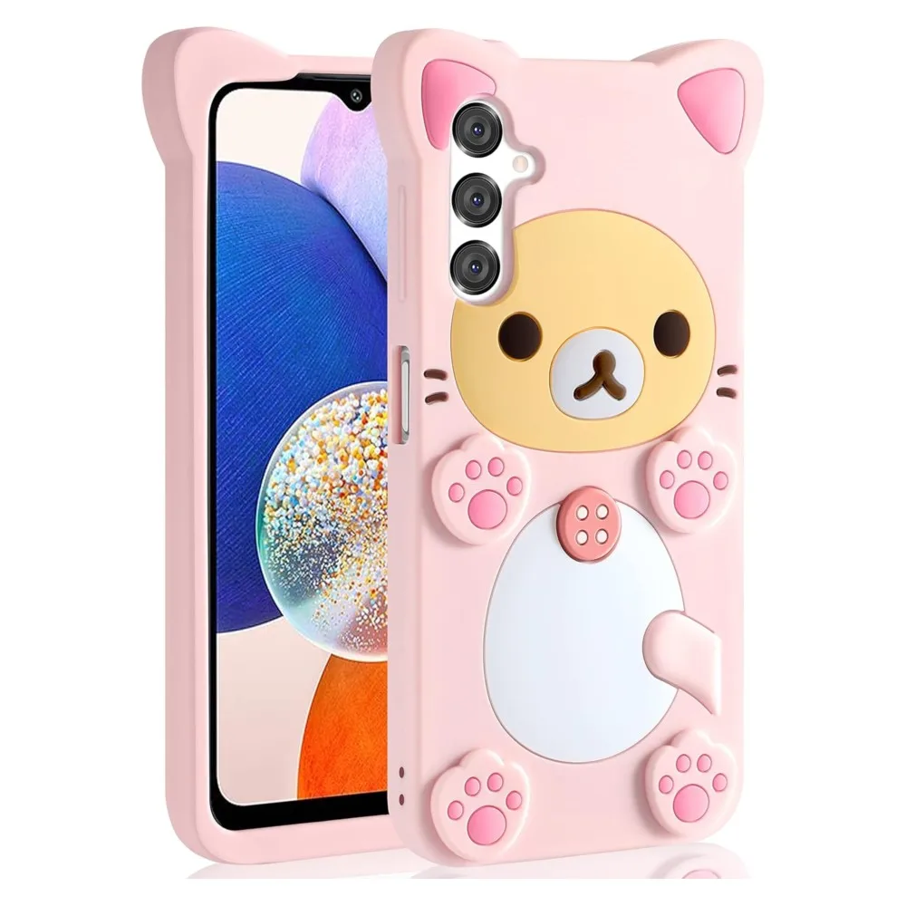 For Samsung Galaxy A15 A14 A53 A54 S20 FE S21 S22 S23 S24 Plus Silicone Rilakkuma Cat Bear Soft Cover Case