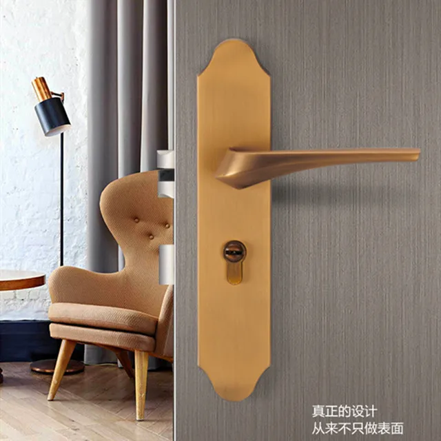 Silent Door Lock Door Handle Bedroom Bathroom Door Lock Simple Atmosphere Split Lock European Style Silent Handle Lock