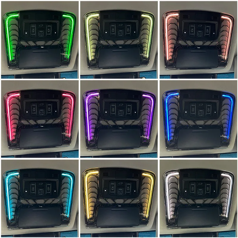 Car Interior Modification Accessories For Toyota Alphard 30 Series Front Ceiling Reading Lamp Colorful Led Atmosphere Light