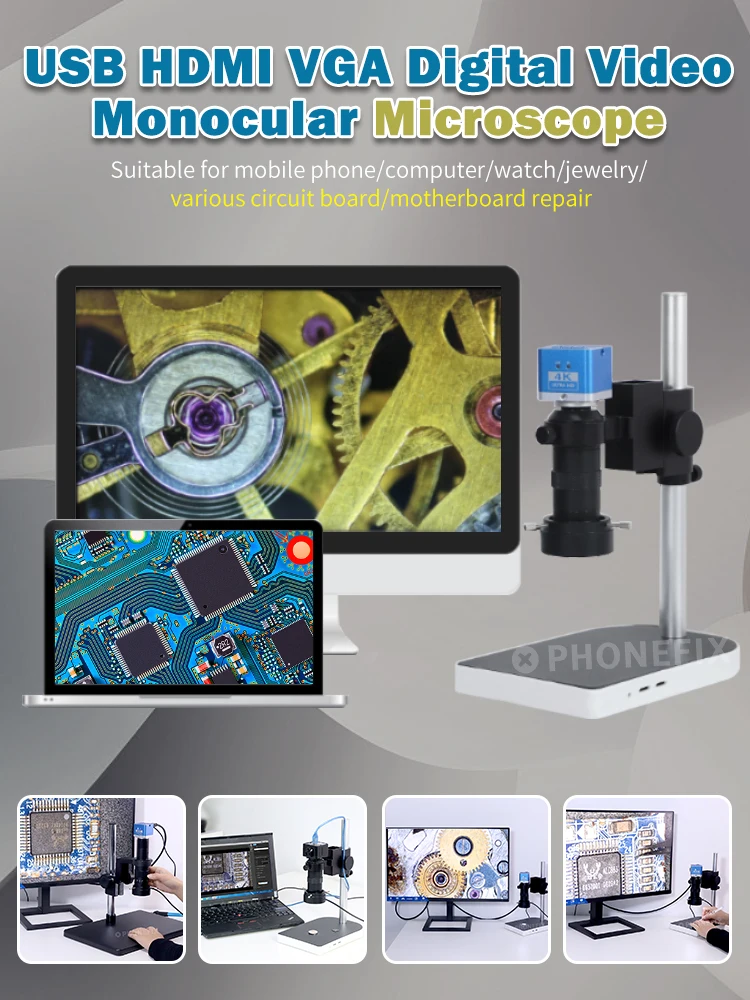 250X 200X 130X 0,1X-0,5X regulowane powiększenie monokularowy Zoom obiektyw z mocowaniem C dla przemysłu HDMI VGA USB kamera mikroskopowa wideo — zdjęcie 2