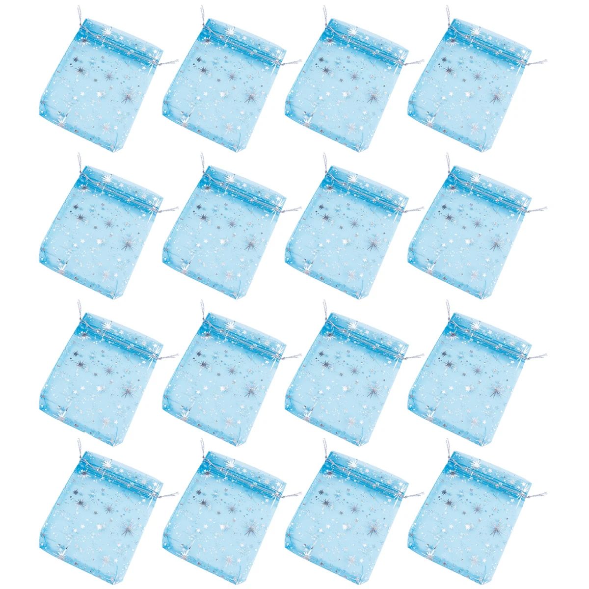 

50Pcs Eco-Friendly Star Pattern Gift Bags Drawstring Candy Snack Packaging Lovely Pouches Suitable for Fabric Bags