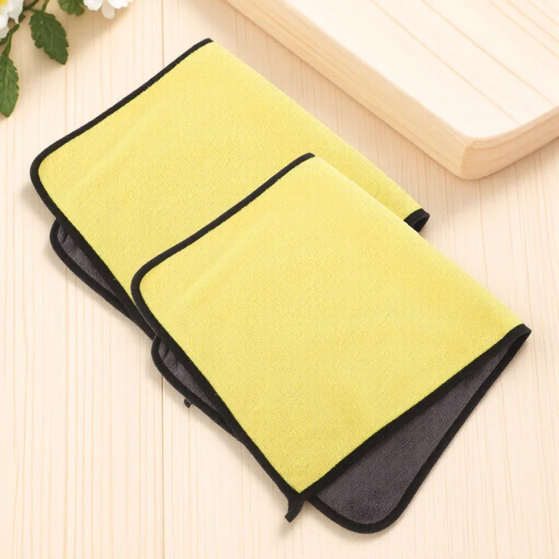

2pcs Cleaning Cloth Towel Reusable Fine Fiber Multi-Function Portable For Bike Motorcycle Car Drying Cleaning Accessory