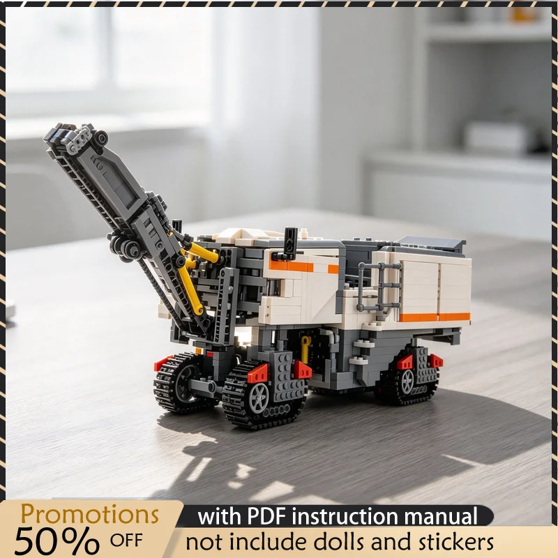 3416PCS MOC Large Cold Milling Machine Engineering Vehicle Display Model Building Blocks DIY Assembly Gifts Adults Collection