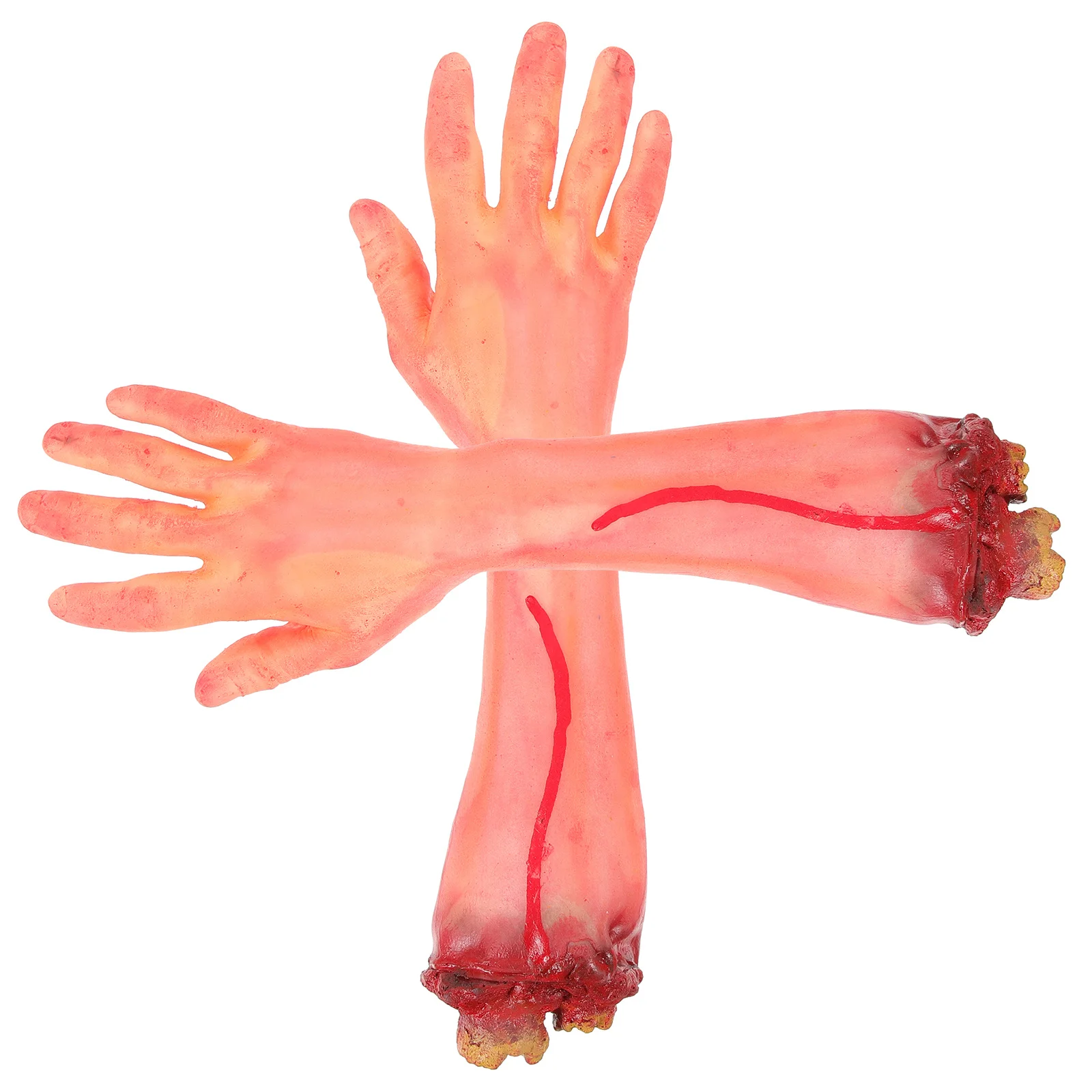 2 szt. Sztuczne złamane dłonie, imitacja odciętych dłoni, rekwizyt na Halloween, horror, dekoracja na imprezę, straszny żart, dekoracja nowatorska