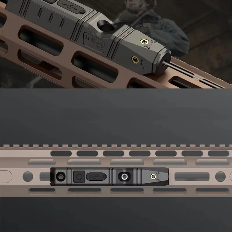 

Rifle Laser Sight Green IR Laser Sight Compatible M Lok Rail Ultra Low Profile Tactical Laser Rechargeable with Strobe Function
