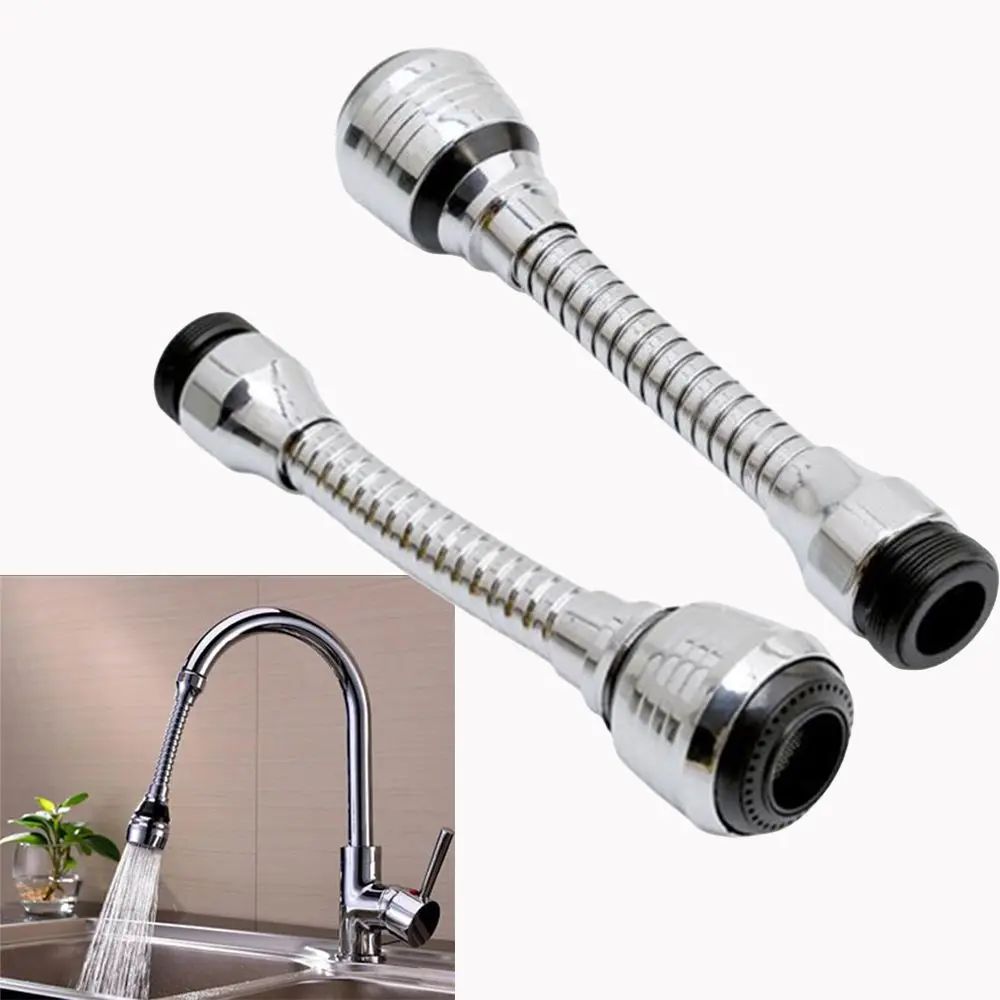 Pipe Sink Mixer Chromed Sprayer 360 Degree Aerator Swivel Tap Faucet Nozzle