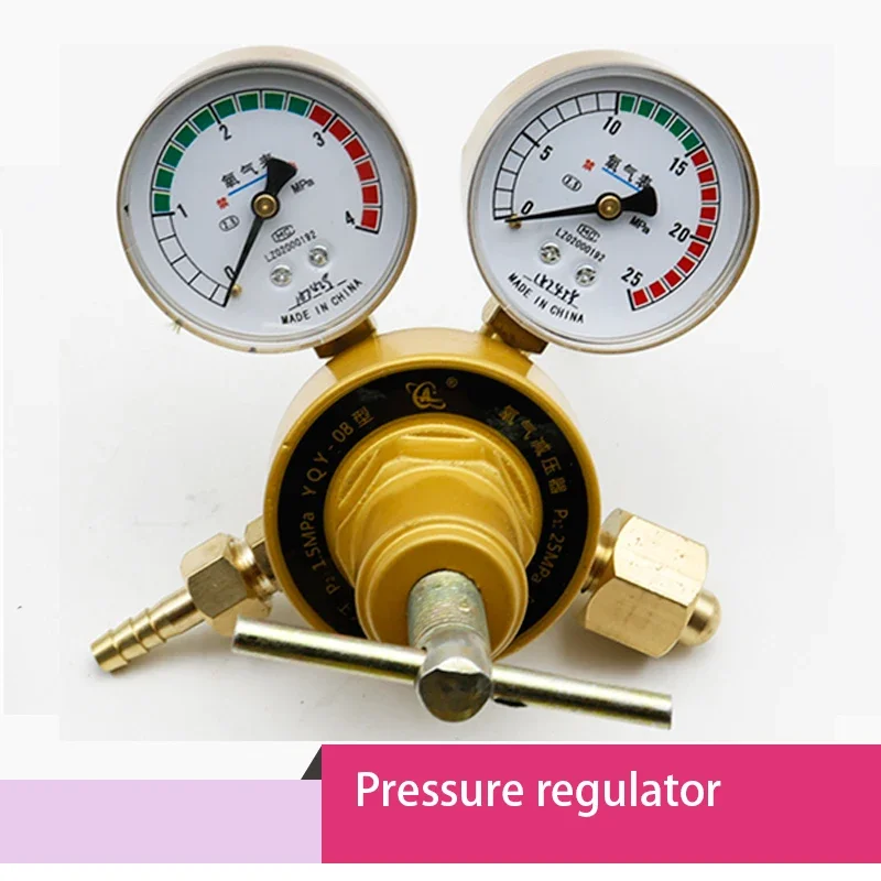 G5/8'' full brass big valve body oxygen pressure regulator pressure gauge