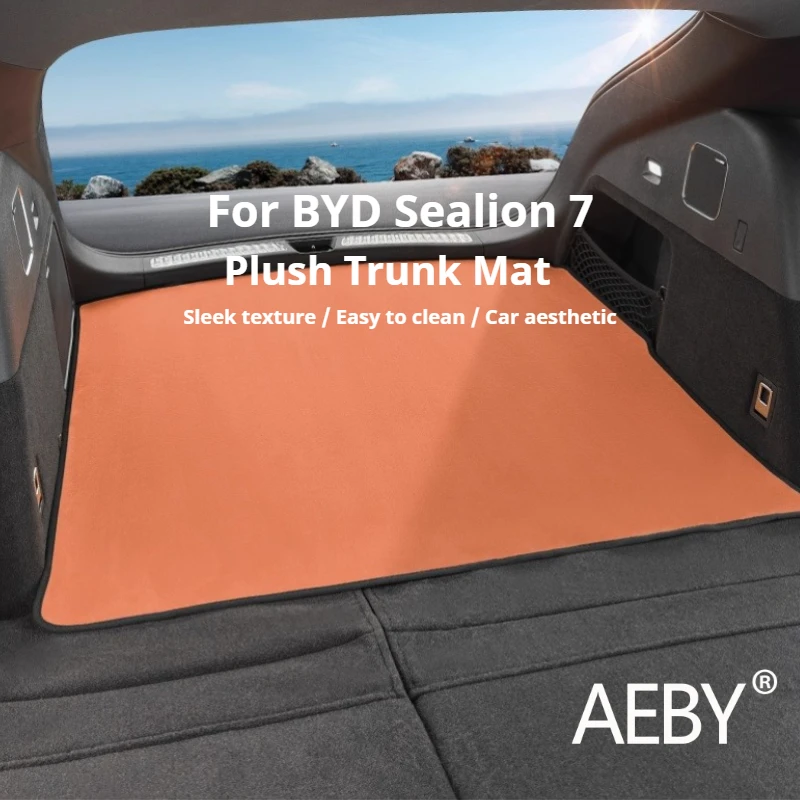 

AEBY For BYD Sealion 7 2024 Suede Trunk Mat Liner, Non-Slip Protective Cargo Tray, Waterproof Interior Accessories Custom Fit