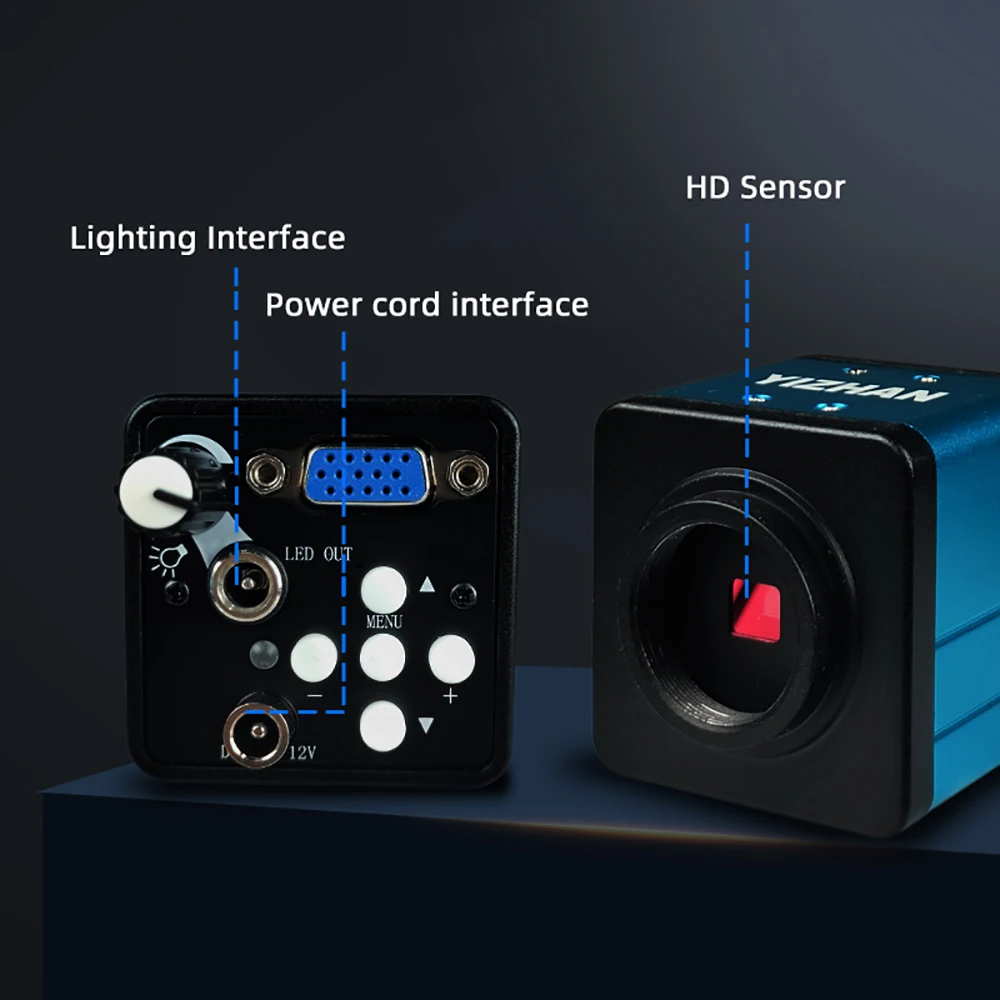 YIZHAN VGA 2MP Trinocular Microscope Compatible Industrial Digital Video Recording Microscope Laboratory Digital Camera