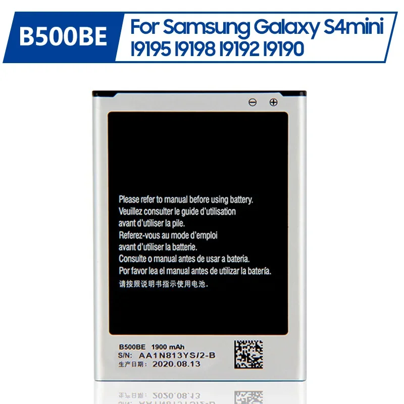 Replacement Battery B500BE B500AE For Samsung GALAXY S4 Mini I9190 I9192 I9195 I9198 S4Mini Battery 3 pins 1900mAh