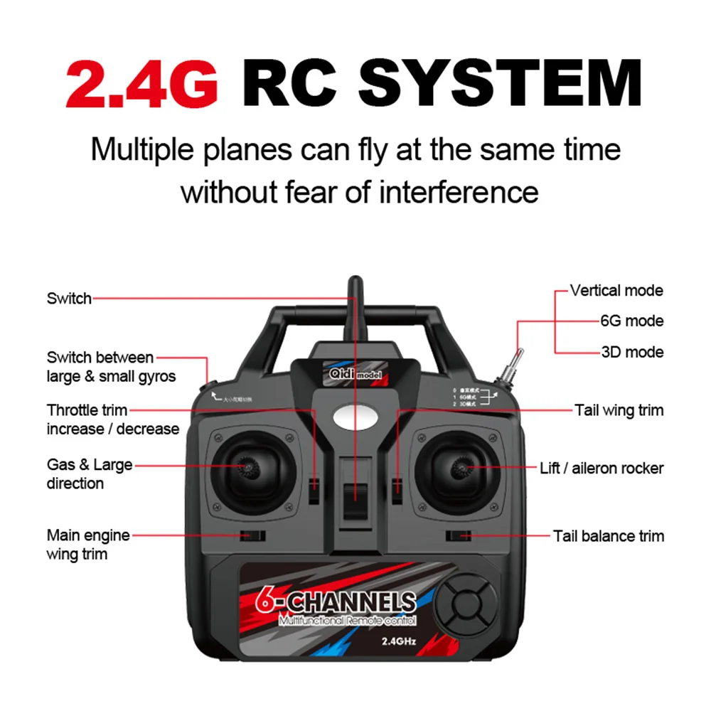 Rc aereo 4 canali Qidi 550 Moore ala fissa schiuma Jet aliante elettrico aereo Wireless Epp schiuma aereo giocattoli per bambini regalo