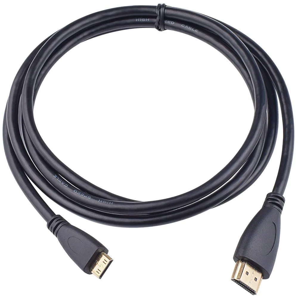 Mini HDMI-Compatibility to HDMI-Compatibility Ethernet 1080P HDTV Male-to-Male for Sceptre Monitor Laptop Tablet Camera Camcorde