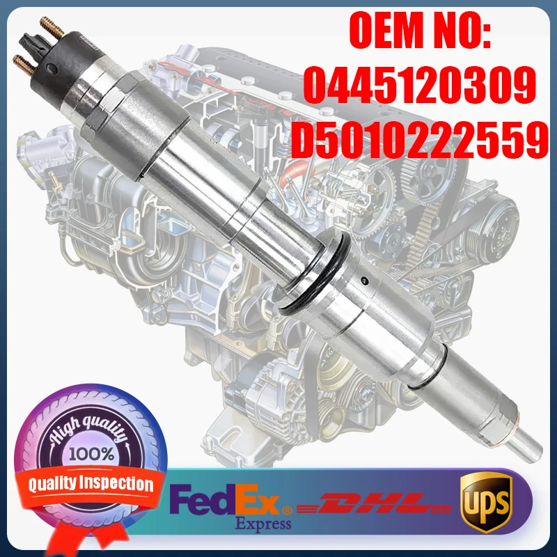 

0445120309 D5010222559 New Common Rail Fuel Injector Suitable for Dongfeng Renault Engine DCI11_EDC7 Engine