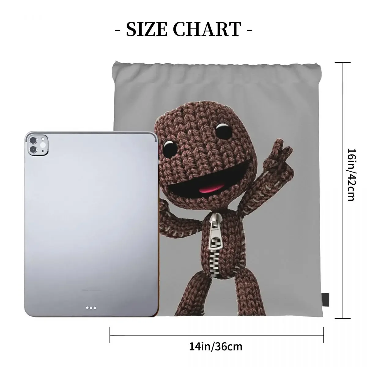 LBP Sackboy Backpacks Multi-function Portable Drawstring Bags Drawstring Bundle Pocket Sports Bag BookBag For Man Woman Students