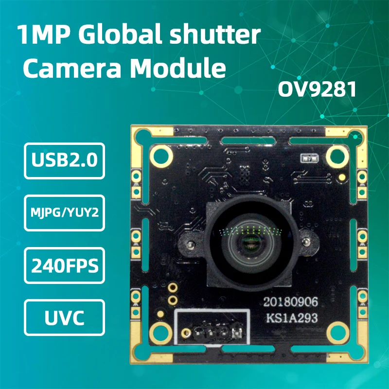 HD 1 million high-speed 240FPS global exposure, USB monochrome camera module, global shutter motion capture