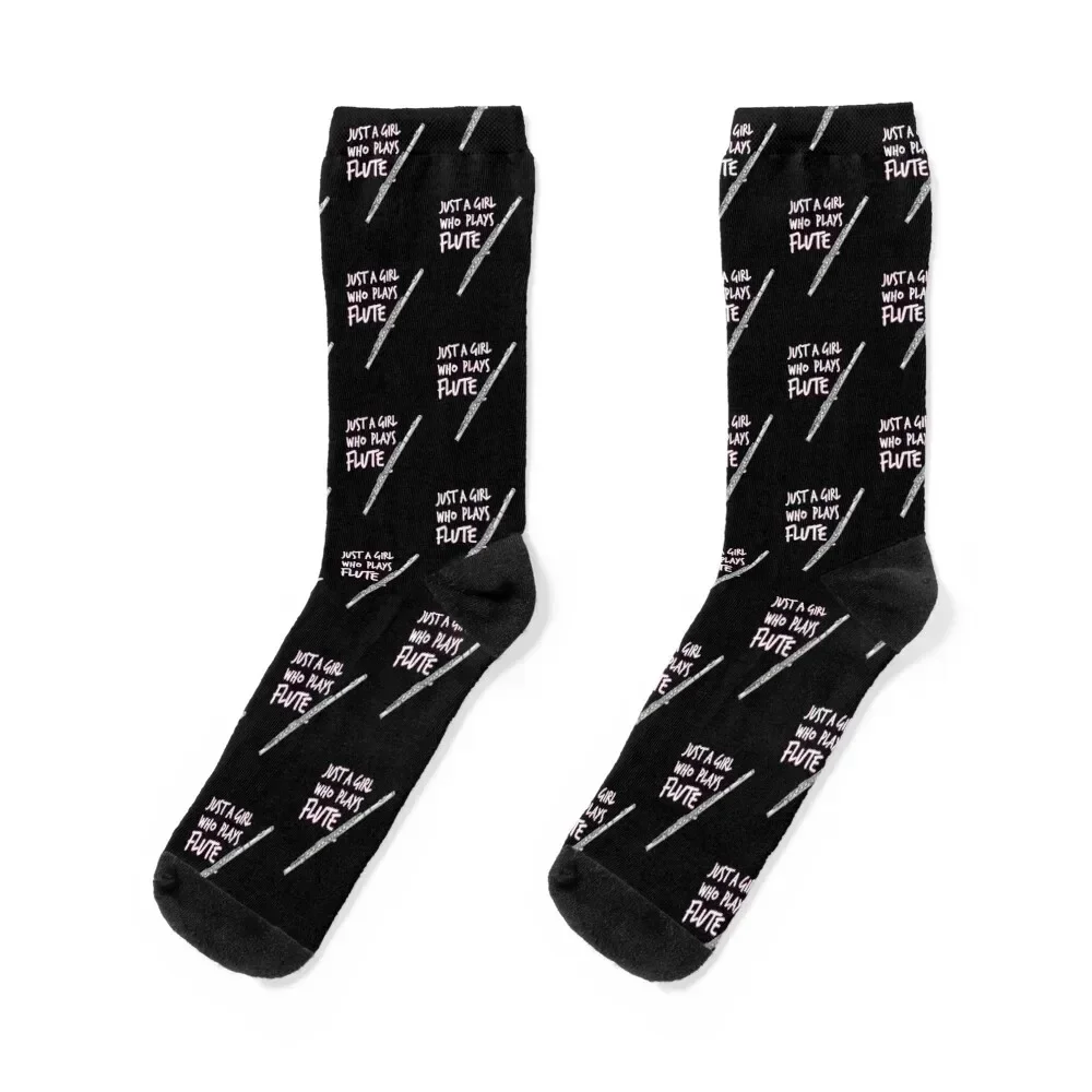 

Just A Girl Who Plays Flute Female Flutist Socks custom sports winter anti-slip hiphop Women Socks Men's