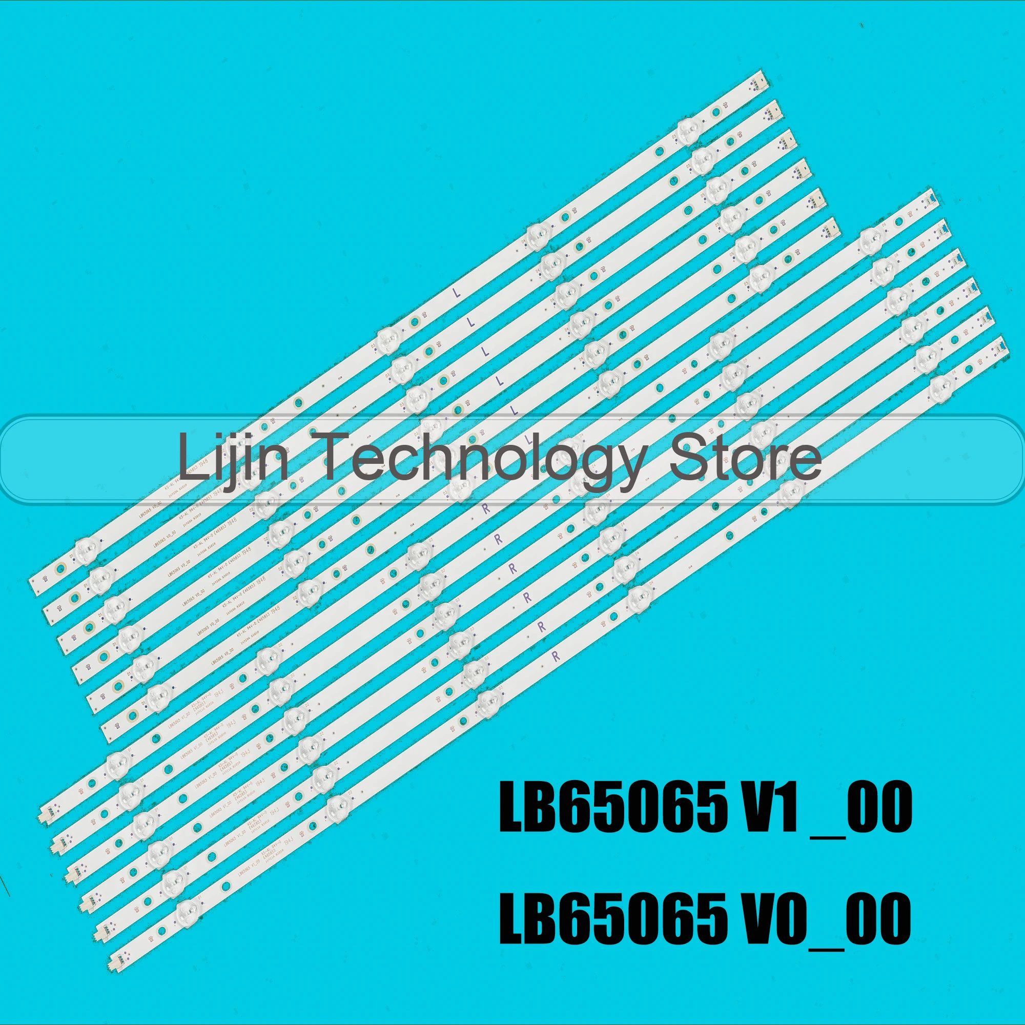 

12pcs/Kit LED strips for PHLIPS TV E4SW6518RKU E4ST6519RKU 65PUS6554/12 TPT650J1-QUBN90.K LB65065 V0_00 LB65065 V1_00